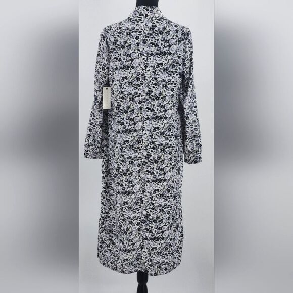 Dex Long Duster Womens Size XS Purple Floral Open Front Easter Church Wedding - Picture 3 of 7